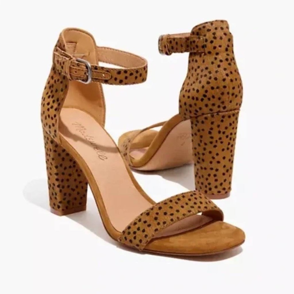 Madewell leather Cheetah Heels